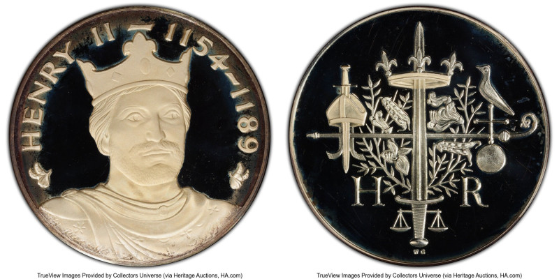 "Henry II 1154-1189" silver Medal ND (1970-1974) PR67 Deep Cameo PCGS, Set #1841...