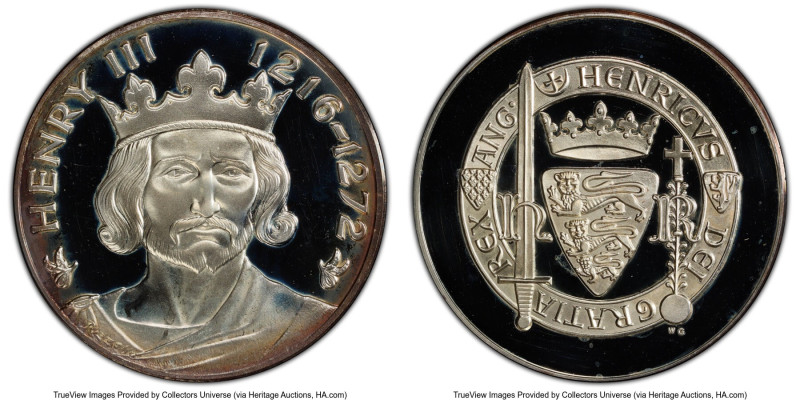 "Henry III 1216-1272" silver Medal ND (1970-1974) PR67 Deep Cameo PCGS, Set #184...