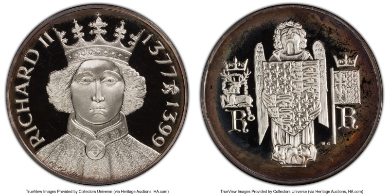 "Richard II 1377-1399" silver Medal ND (1970-1974) PR67 Deep Cameo PCGS, Set #18...