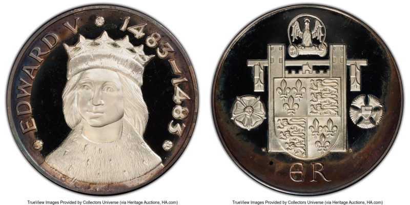 "Edward V 1483-1483" silver Medal ND (1970-1974) PR67 Deep Cameo PCGS, Set #1841...