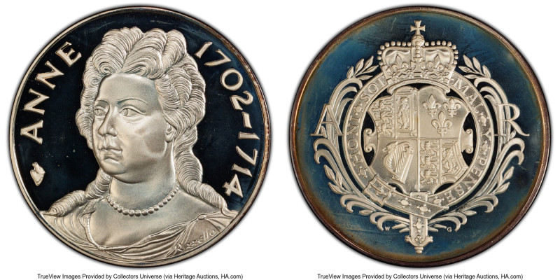 "Anne 1702-1714" silver Medal ND (1970-1974) PR68 Deep Cameo PCGS, Set #1841 HID...