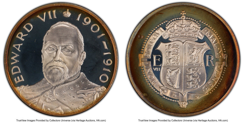 "Edward VII 1901-1910" silver Medal ND (1970-1974) PR67 Deep Cameo PCGS, Set #18...