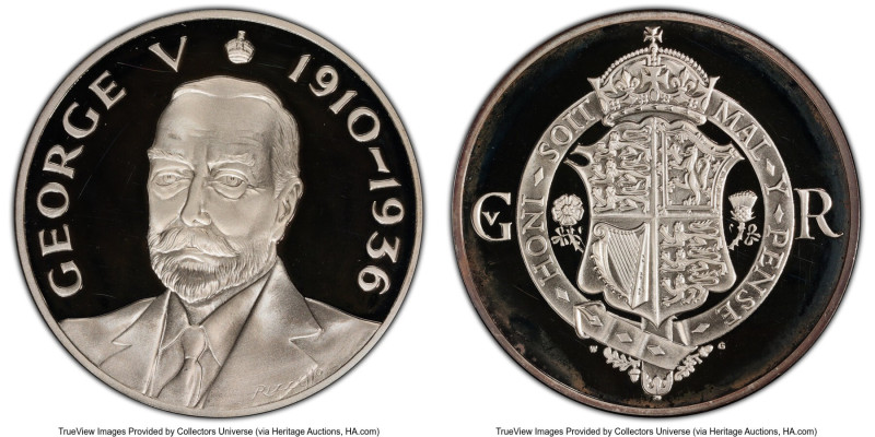 "George V 1910-1936" silver Medal ND (1970-1974) PR67 Deep Cameo PCGS, Set #1841...