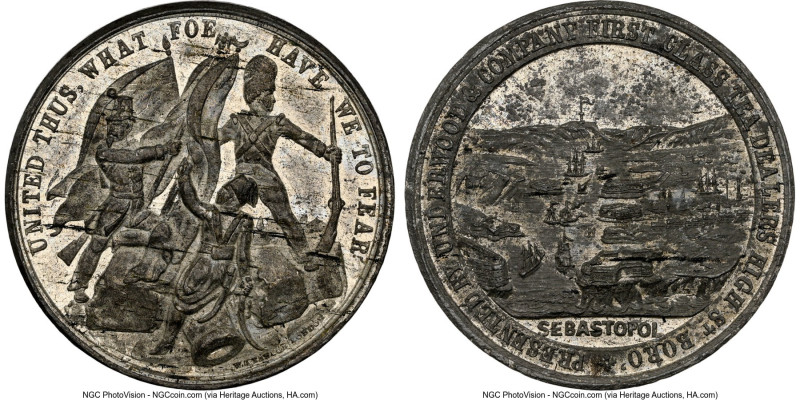"Underwood & Co Tea" white-metal Medal ND MS61 NGC, 35mm. By W. J. Taylor. HID09...