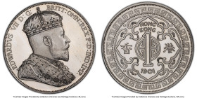 British Colony. Edward VII silver Proof Fantasy Medal (Dollar) "1901" PR67 Deep Cameo PCGS, KM-X3. INA Retro Fantasy. w/ Hallmark Edge. HID09801242017...
