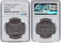 Ferdinand I bronze "San Carlo Theater" Medal ND (c. 1817) MS65 Brown NGC, Naples mint, Ricciardi no. 115. 37mm. By Henri Francois Brandt. Commemoratin...