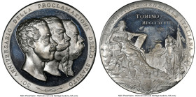 "Turin Exhibition" white metal Medal 1898-Dated MS66 Deep Prooflike NGC, 52mm. By Johnson. Accompanied by original case of issue. HID09801242017 © 202...
