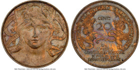 Vittorio Emanuele III bronze "Milan International Exhibition" 20 Centesimi Token 1906 MS63 Brown NGC, By Johnson. HID09801242017 © 2023 Heritage Aucti...