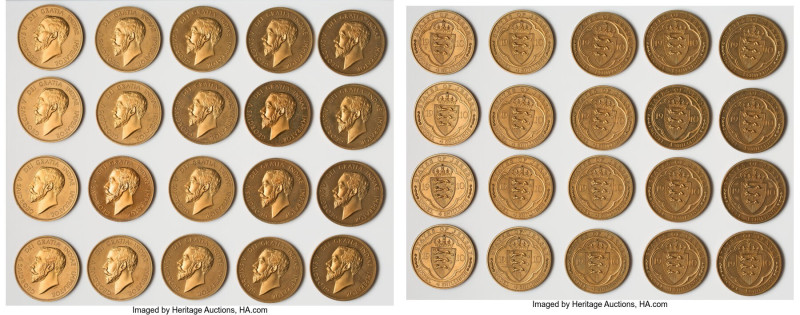 British Dependency. George V 116-Piece Lot of Uncertified Fantasy 4 Shillings 19...