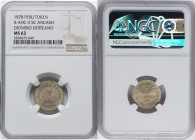 Republic "Dionisio Derteano" 5 Centavos Hacienda Token 1878 MS62 NGC, R-ANC-3. HID09801242017 © 2023 Heritage Auctions | All Rights Reserved