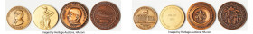Republic 4-Piece Lot of Assorted bronze Medals, Dates range from 1970 to 1974. Sold with old collector's flips. Privately purchased from Aldo P. Basso...