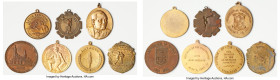 7-Piece Lot of Assorted Medals, The dates range from 1945 to 1958. An interesting, high-quality lot of Philippine exonumia material. Each item is sold...