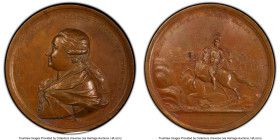 "Count Grigory Grigorievich Orlov" bronze Specimen Medal 1771 Genuine PCGS, Diakov 155.1 (R1), Smirnov 268. 93mm. By G. C. Wäechter and J.G. Waechter....