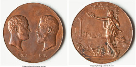 Nicholas II bronze "Ministry of Finance Anniversary" Medal 1902 XF (cleaned), Diakov-1351.1 (R1). 63mm. 131.6gm. HID09801242017 © 2023 Heritage Auctio...