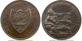 Lanarkshire. Glasgow "River God" 1/2 Penny Token 1791 MS63 Brown NGC, D&H-2. Edge: Payable At The House. HID09801242017 © 2023 Heritage Auctions | All...