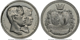 Gustaf V as Crown Prince white-metal Medal 1881-Dated MS64 Deep Prooflike NGC, Zeitz-820, Delzanno p. 1271. 45mm. By Lea Ahlborn. Commemorating his ma...