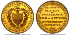 Vaud. Canton gilt-copper Specimen "Expulsion of the Jesuits" Medal 1845 SP66 PCGS, SM-1413. Cuivre on edge. HID09801242017 © 2023 Heritage Auctions | ...