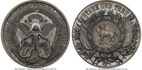 Confederation silver "St. Gallen-Lichtensteig Shooting Festival" Medal 1897 MS66 NGC, Richter-1170a. 33mm. By J. Stauffacher and P. Ströhlin & cie. KA...
