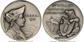 Confederation silver "St. Gallen - Gossau Shooting Festival" Medal 1910 MS64 NGC, Richter-1183a. 27mm. By Holy Freres. HID09801242017 © 2023 Heritage ...