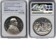 Pius X silver "Condemnation of Modernism" Medal 1907-Dated MS64 NGC, Rinaldi-102. 43.7mm. By F. Bianchi. PIVS X PONT MAX ANNO V Pope bust right wearin...