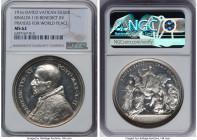 Benedict XV silver "Prayers for World Peace" Medal Anno II 1916-Dated MS62 NGC, Bartolotti-E916, Rinaldi-110. 44mm. By Bianchi. BENEDICTVS XV PONT MAX...