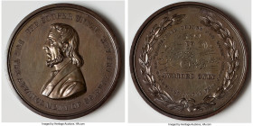 Cooper Union copper "Advancement of Science & Art" Medal 1899 UNC (Tooled) Awarded to Morris Gintzler. 52mm. 67.1gm. Housed in fragile original case o...