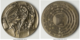 International Olympic Committee cupro-nickel "Lake Placid Olympic Games 1980" Medal 1980-Dated UNC (Tooled), GV-440.2. 76mm. 201.5gm. By Marcel Jovine...