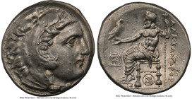 MACEDONIAN KINGDOM. Alexander III the Great (336-323 BC). AR tetradrachm (27mm, 17.22 gm, 1h). NGC Choice AU 4/5 - 4/5. Posthumous issue of Miletus, u...