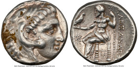 MACEDONIAN KINGDOM. Alexander III the Great (336-323 BC). AR tetradrachm (24mm, 17.13 gm, 7h). NGC Choice XF 4/5 - 4/5. Posthumous issue of Sardes, ca...