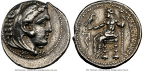 MACEDONIAN KINGDOM. Alexander III the Great (336-323 BC). AR tetradrachm (27mm, 17.07 gm, 2h). NGC XF 5/5 - 3/5, light scratches. Lifetime issue of Ta...