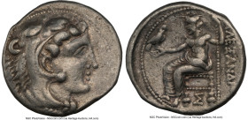 MACEDONIAN KINGDOM. Alexander III the Great (336-323 BC). AR tetradrachm (25mm, 17.12 gm, 1h). NGC VF 5/5 - 4/5. Lifetime issue of Sidon, ca. 327-323 ...