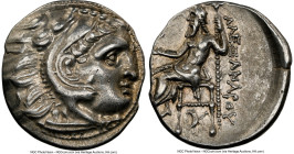 MACEDONIAN KINGDOM. Alexander III the Great (336-323 BC). AR drachm (18mm, 11h). NGC XF. Posthumous issue of Colophon, ca. 310-301 BC. Head of Heracle...