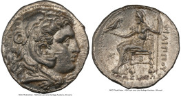 MACEDONIAN KINGDOM. Philip III Arrhidaeus (323-317 BC). AR tetradrachm (28mm, 17.20 gm, 4h). NGC Choice AU 4/5 - 4/5, Fine Style, die shift. Babylon, ...