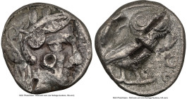 ATTICA. Athens. Ca. 440-404 BC. AR tetradrachm (23mm, 8h). NGC VG, punch mark, test cuts. Mid-mass coinage issue. Head of Athena right, wearing earrin...