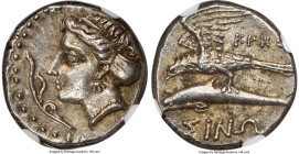 PAPHLAGONIA. Sinope. Ca. late 4th century BC. AR drachm (18mm, 6.15 gm, 5h). NGC Choice AU 5/5 - 4/5. Crethes, magistrate. Head of nymph left, hair he...