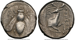 IONIA. Ephesus. Ca. 4th century BC. AR tetradrachm (24mm, 15.27 gm, 11h). NGC VF 3/5 - 4/5. Ca. 360-350 BC, Goneus, magistrate. E-Φ, bee with straight...