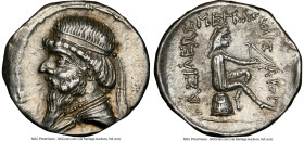 PARTHIAN KINGDOM. Mithradates I (ca. 164-132 BC). AR drachm (19mm, 3.83 gm, 11h). NGC AU 5/5 - 3/5. Hekatompylos, ca. 141-132 BC. Diademed bust of Mit...