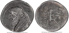 PARTHIAN KINGDOM. Mithradates II (ca. 121-91 BC). AR drachm (20mm, 1h). NGC XF. Rhagae or Ecbatana, ca. 109-96/5 BC. Diademed, draped bust of Mithrada...