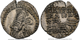 PARTHIAN KINGDOM. Osroes II (ca. AD 190-208). AR drachm (21mm, 3.66 gm, 11h). NGC AU 4/5 - 4/5. Ecbatana, ca. AD 190. Diademed, draped bust of Osroes ...