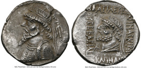 ELYMAIS KINGDOM. Kamnaskires V (ca. 54-32 BC). AR tetradrachm (21mm, 1h). NGC Choice XF. Seleucia ad Hedyphon. Diademed, draped bust of Kamnaskires V ...