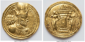 SASANIAN KINGDOM. Shahpur I (AD 240-272). AV dinar (23mm, 7.44 gm, 3h). Choice VF, tooled. Mint I ("Ctesiphon"), Phase 2, ca. AD 260-272. Bust of Shah...