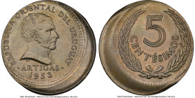 Republic Mint Error - Struck 15% Off-Center 5 Centesimos 1953 MS65 NGC, KM34. HID09801242017 © 2023 Heritage Auctions | All Rights Reserved