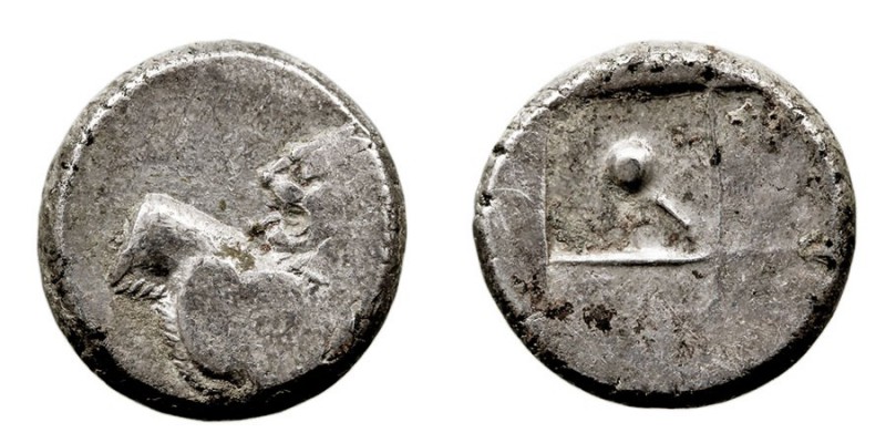 MONEDAS ANTIGUAS CHERRONESOS Hemidracma. AR. (400-350 a.C.) A/León con la cabeza...