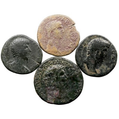 IMPERIO ROMANO LOTES DE CONJUNTO Lote de 4 monedas. Sestercio. AE. Claudio, Neró...