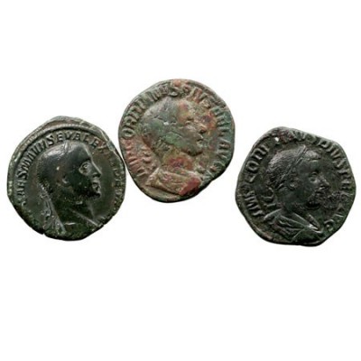 IMPERIO ROMANO LOTES DE CONJUNTO Lote de 3 monedas. Sestercio. AE. Alejandro Sev...