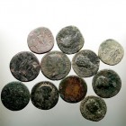 IMPERIO ROMANO LOTES DE CONJUNTO Lote de 11 monedas. Sestercio. AE. De Augusto a Caracalla. Interesante. MBC- a MC