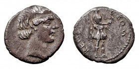 IMPERIO ROMANO GUERRAS CIVILES Denario. AR. (68-69 d.C.) Acuñación Hispana. A/Busto femenino a der., delante ley. (BON EVENT) no visible. R/Roma estan...