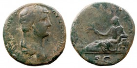 IMPERIO ROMANO ADRIANO Sestercio. AE. R/(HISPANIA) S.C. Hispania sentada a izq. 26,26 g. RIC.851. BC