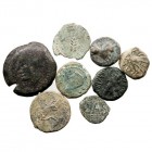MONEDAS DE LA HISPANIA ANTIGUA LOTES DE CONJUNTO Lote de 8 monedas. AE. Oset, Irippo, Laelia, Lastigi, Carteia,… MBC- a BC