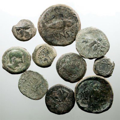 MONEDAS DE LA HISPANIA ANTIGUA LOTES DE CONJUNTO Lote de 10 monedas. AE. Castulo...